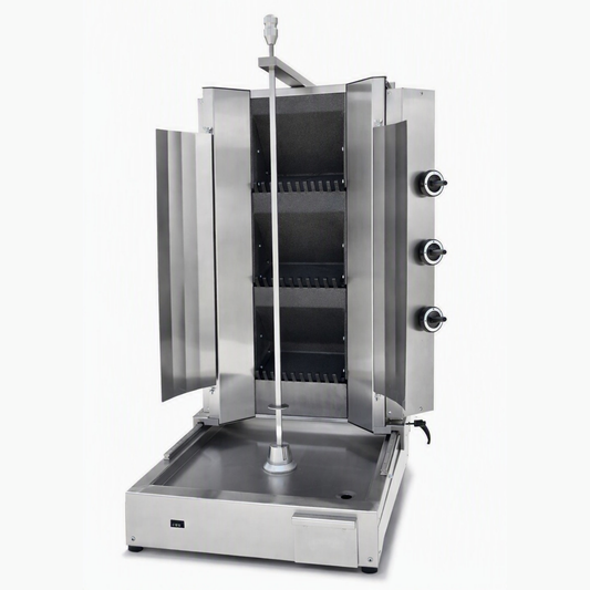 3 Burner Lava Rock Doner Kebab Machine with Motor