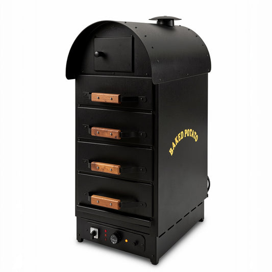 NASU MKFE80 commercial electric potato oven with four drawers