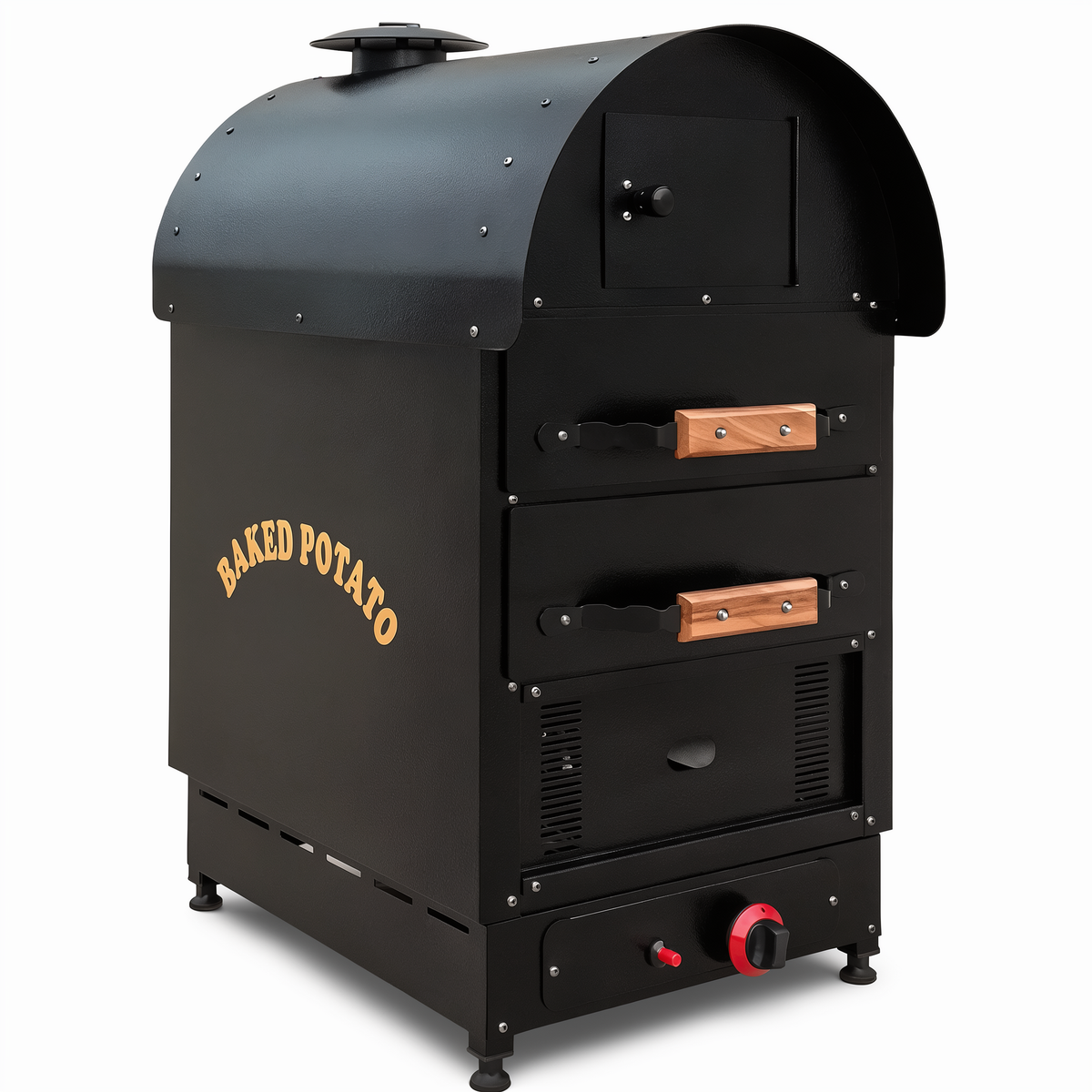 NASU MKFG20 commercial gas potato oven with two drawers